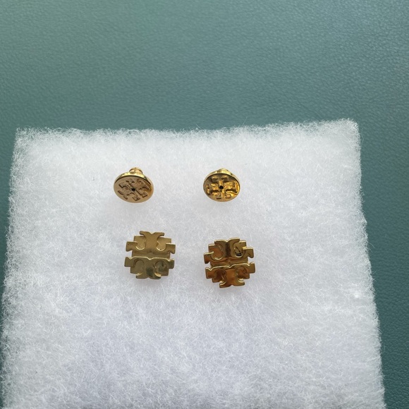 Tory Burch Logo Stud Earrings - Picture 3 of 4